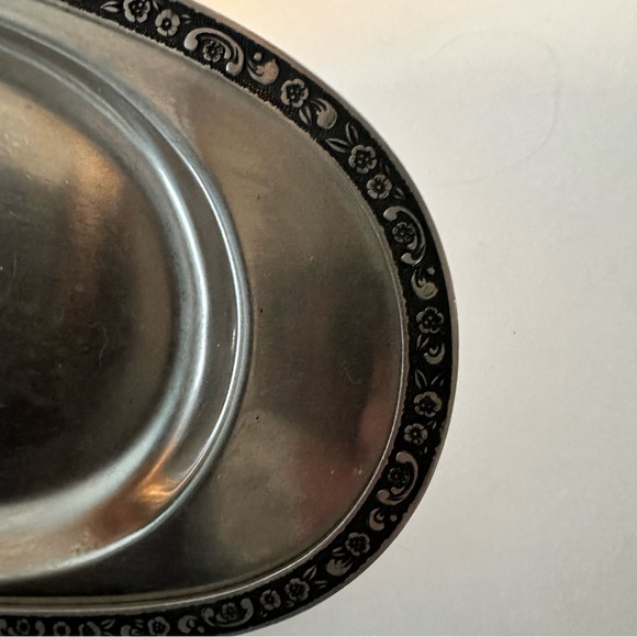 Vintage 1970’s Oneida 18/8 Stainless Steel Sugar & Creamer Set w Tray - Picture 10 of 13